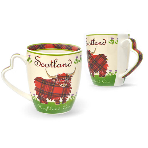Tartan Highland Cow Mug Set of 2 On Scottishwebstore.com Tartan Highland Cow Mug Set of 2 On Scottishwebstore.com