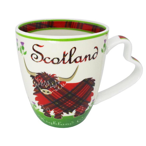 Tartan Highland Cow Mug Closeup Design On Scottishwebstore.com Tartan Highland Cow Mug Closeup Design On Scottishwebstore.com