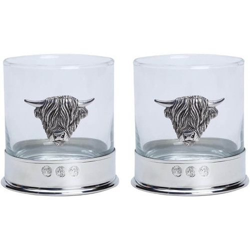 Engraved Highland Cow Whisky Glass – Set of 2 Shop online on ScottishWebstore.com