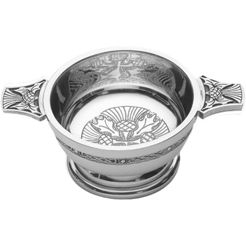 Scotland's Thistle Quaich Bowl in Pewter Shop online on ScottishWebstore.com