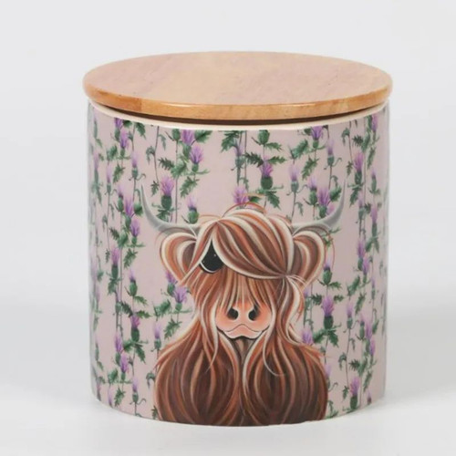 DC-CAN01MISS Scottish Themed Ceramic Lidded Jar Scottishwebstore.com