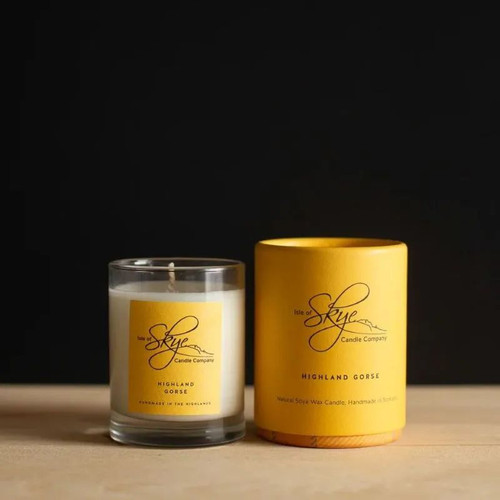 SC-M-HG Small Handmade Scottish Wild Gorse Candle Scottishwebstore.com