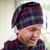 Men's Cotton Flannel Nightcap in Burgundy Navy Plaid On Scottishwebstore.com