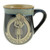 Highland Bagpiper Stoneware Pottery Mug  Black Scottishwebstore.com