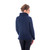 Women's Aran Cable Roll Neck Sweater Navy Back Scottishwebstore.com