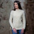 Women's Fisherman Turtleneck Sweater on the model Scottishwebstore.com