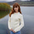 Ladies Honeycomb Crewneck Aran Sweater Scottishwebstore.com