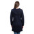 Iona Hooded Aran Zipper Coat Navy Back Side Studio Shop Online On Scottishwebstore.com