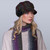 Scottish Plaid Pattern Tweed Plum Newsboy Hat One Size Online On Scottishwebstore.com