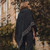 Shop One Size Charcoal Mull Cape with Celtic Details Back Side Online On Scottishwebstore.com