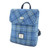 Handwoven Harris Tweed Mini Backpack - Light Blue Check On Scottishwebstore.com