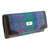 Harris Tweed Long Wallet – Green & Purple Tartan On Scottishwebstore.com