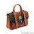 ISL-8311ORANBLUTTL00 ORANGE BLUE TARTAN Colour Handcrafted Harris Tweed Mini Satchel Side View  Scottishwebstore.com
