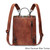 ISL-8366CBLTTL00 MINI CHESTNUT BLUE TARTAN Colour Handcrafted Harris Tweed Laptop Backpack Back Side View Detachable Strap Scottishwebstore.com