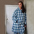 LV-FLH-LV38-OS Ladies Oversized Douglas Tartan Fleece Lounge Hoodie Scottishwebstore.com