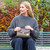 MCS-CB2506-C001T-COUNTRY GREEN Colour Ladies Handwoven Harris Tweed Day Bag Lifestyle Scottishwebstore.com