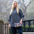MCS-CB2506-TRT021-BLUE BROWN CHECK Colour Ladies Handwoven Harris Tweed Day Bag Lifestyle Scottishwebstore.com