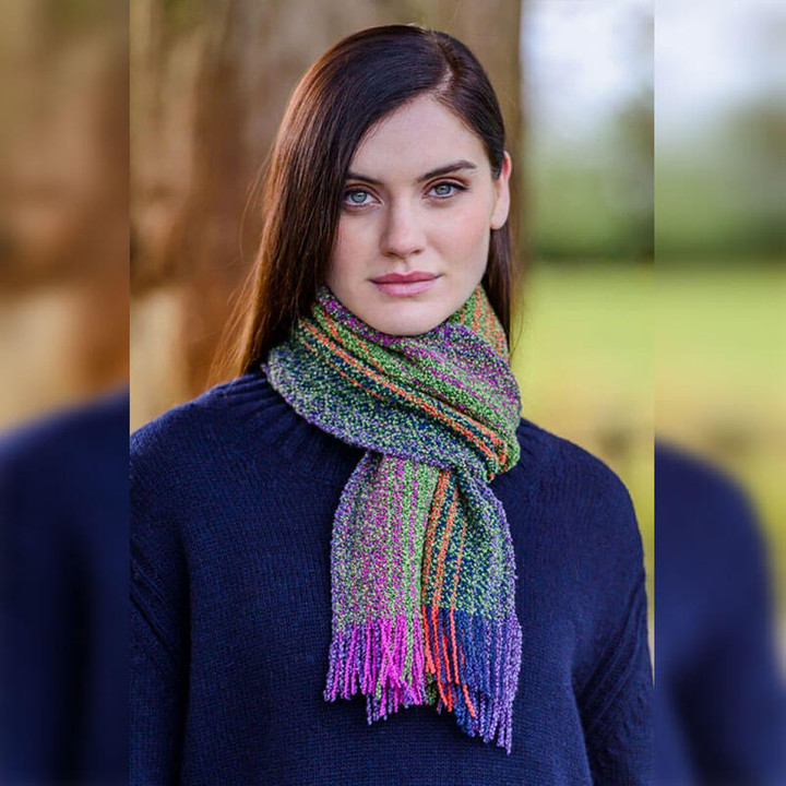 Ladies Scottish Rainbow Wool Scarf On Scottishwebstore.com