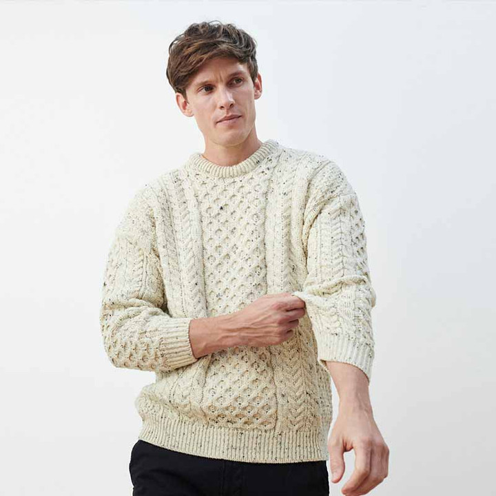 Men's Traditional Aran Fisherman Sweater Scottishwebstore.com