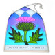 Scottish Thistle Pattern Stained Glass Panel stained glass thistle pattern Scottishwebstore.com