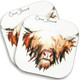 Shop Scottish Cow Coasters Glossy Coating Online On Scottishwebstore.com