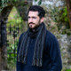 Men's Speckled Alpaca Wool Scarf on the model Scottishwebstore.com