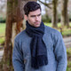 Herringbone Designed 100% Alpaca Scarf on the model Scottishwebstore.com