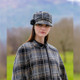 Women's Newsboy Hat in Grey Tartan Tweed Shop On Scottishwebstore.com