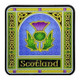 Wooden Scotland Thistle Drink Coaster Shop Online On Scottishwebstore.com