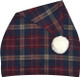 Shop One Size Cotton Flannel Nightcap in Burgundy And Navy Online On Scottishwebstore.com