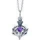 Amethyst Thistle Charm Necklace Scottishwebstore.com