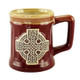 Antique Celtic Cross Stoneware Pottery Mug Red Scottishwebstore.com