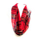 Crafted 100% Silk Velvet Scarf In Red For Women On Scottishwebstore.com