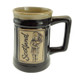 Highland Bagpiper Pottery Beer Mug Black Scottishwebstore.com