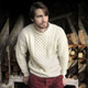 Men's Traditional Aran Fisherman Sweater Shop Online on Scottishwebstore.com