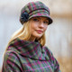 Traditional Tweed Newsboy Women's Hat With Modern Twist And Flower On Scottishwebstore.com