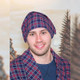 Men's Layered Red Navy Tartan Cotton Nightcap On Scottishwebstore.com