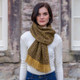 Highlander Women's Alpaca Scarf- Speckled Mustard On Scottishwebstore.com