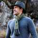 Men's Fringed Alpaca Wool Scarf- Speckled Green Scottishwebstore.com