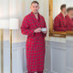 Men's Cotton Flannel Nightrobe in Red Royal Stewart Tartan Shop On Scottishwebstore.com