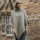 Merino Celtic Designed Mull Cape in Grey Shop On Scottishwebstore.com