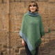 Merino Celtic Designed Mull Cape in Green Shop On Scottishwebstore.com