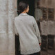 Breathable Jacket in Grey Color with Knots Design Back Side On Scottishwebstore.com