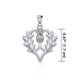 Dazzling Scottish Thistle Pendant in Sterling Silver Measure  On Scottishwebstore.com