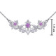 Royal Thistle Necklace with Genuine Amethyst Measure On Scottishwebstore.com