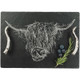 Engraved Highland Cow Slate Tray with Handles Shop Online on ScottishWebstore.com