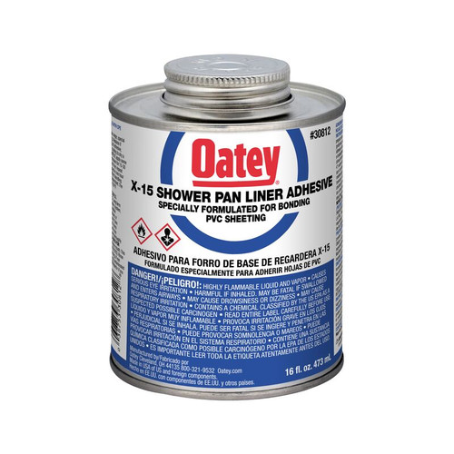 OATEY LO-VOC X-15 SHOWER PAN LINER ADHESIVE - 16OZ