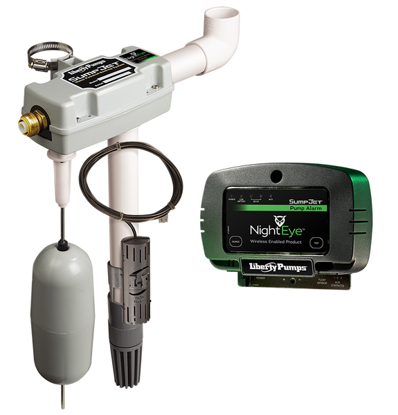 LIBERTY SJ10A-EYE | SUMPJET WATER-POWERED BACKUP PUMP W/ NIGHTEYE WIRELESS ALARM