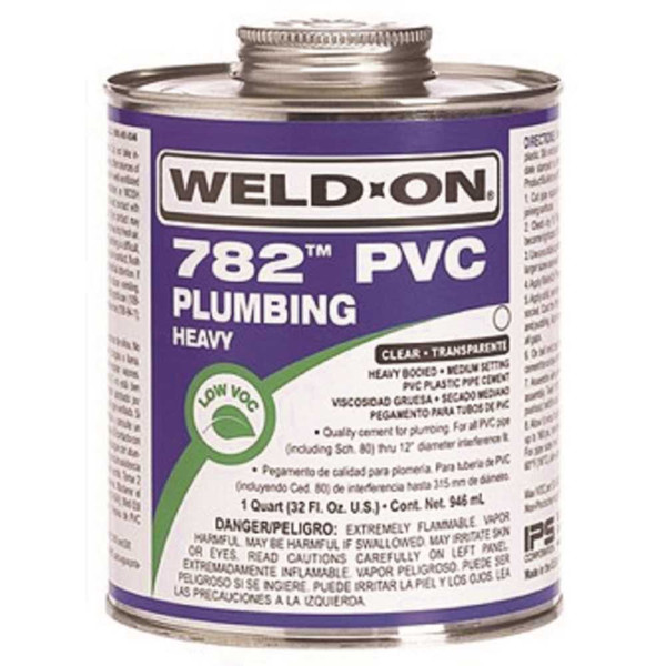 WELD-ON 782 CLEAR HEAVY PVC CEMENT- QT