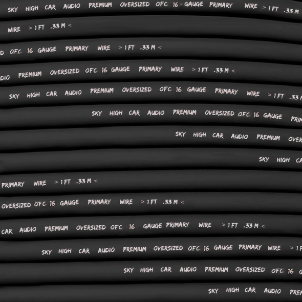 Sky High Car Audio OFC 16 Gauge Primary Wire- 500ft Spool 25ft-500ft